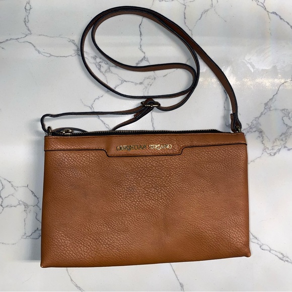 Christian Siriano Crossbody Bag Purse Brown Tan - Picture 2 of 12